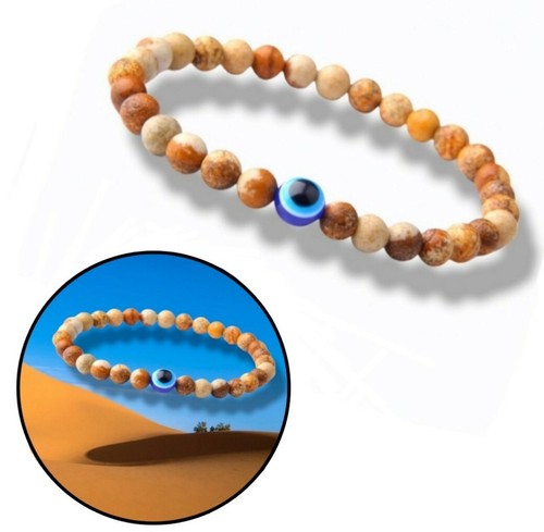 Beige braun armband mit blaue - armband,