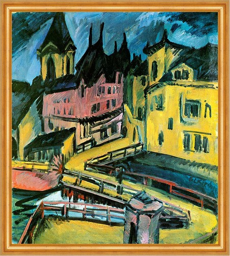 Stadtbild mit brücke - brücke, ernst
