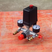 Druckregler mit Druckschalter für Kompressor 2 Anzeigen Sicherheitsventil 230V ,