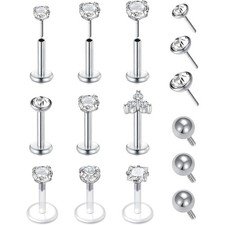 Piercing Set Edelstahl 16G