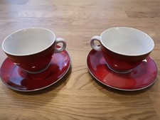 2 Tassen Herzen Schloß Amalienburg Steingut,