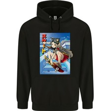 Anime Skater Mädchen Skateboard Skateboarding Kinder Hoodie