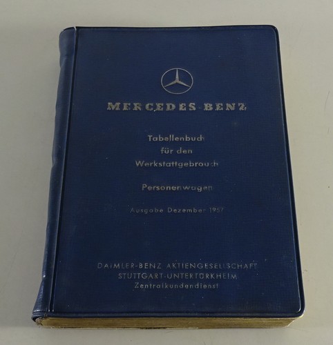 Tabellenbuch mercedes benz pkw - mercedes,