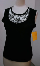 Top Damen, Marke Romex, Größe 38/40, Rundausschnitt mit Besatz, mit 4% Elasthan