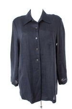 comma, Blazer Jacke Jacket Lagenlook Leinen Damen Gr. DE 38 in Dunkelblau