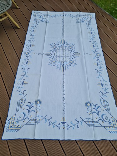 Große alte leinen - leinen, tischdecke