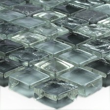 Marmor Glas Mosaikfliesen Grau