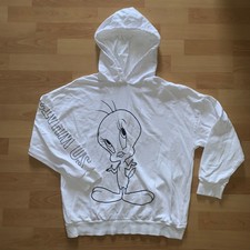 Tweety Sweatshirt Kapuzenpullover Hoodie Gr. XS 34 weiß Damenbekleidung