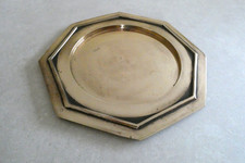 Gallo Messing Servierplatte / Dekoplatte, 29 cm, Vintage mit moderner Form