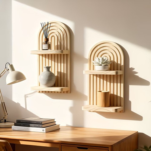 Pcs holzregal wandmontage - holzregal,