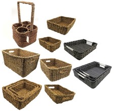 M-XL Aufbewahrungskorb Tablett Körbe Korbgeflecht verschiende Modelle Box Korb