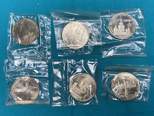 6x 1 RUBEL 1977-1980 - OLYMPIADE MOSKAU 1980 - UNC im FOLIE / OVP - KOMPLETTSATZ