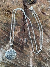 Kette Anhänger Vegvisir Schmuck Wikinger Thor Rune Silber 925 Runenkreis  4