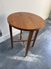 Vintage Poul Hundevad kleiner runder Teak Beistelltisch klappbar Danish 60er Jahre 