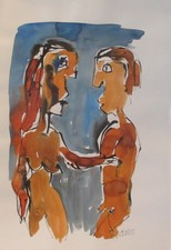 Paar Mann und Frau 50x35 orig