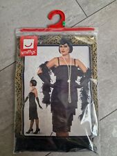 Smiffys Damen Kostüm Charleston Flapper 20er Jahre Flapper Kleid Karneval Gr. M 