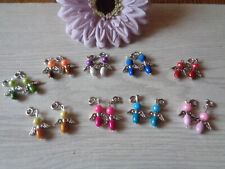 18 Mini  Schutz-Engelanhänger/Charm bunt
