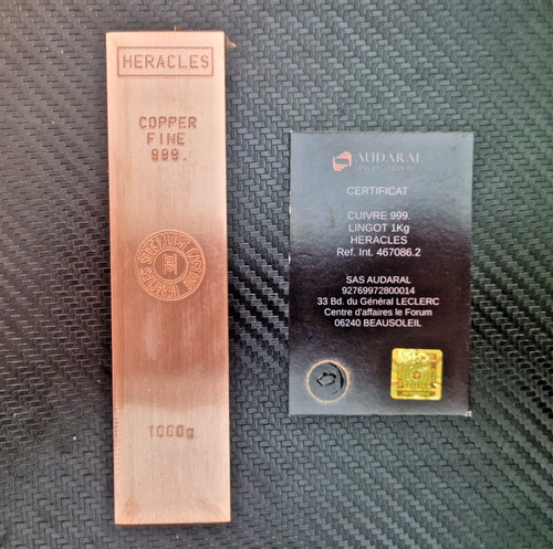 Heracles kupferbarren kilo 1 - kupferbarren,