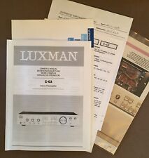 Luxman C-03 Anleitung BDA Owner Manual multi language Deutsch, E., F., S.