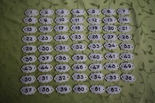 Konvolut Alte Porzellanschilder,Nummer/Zahl 1-62,Retro,Vintage,Bodenfund,Orig.