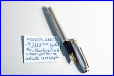 1970er Solitaire Montblanc 925 Silber MEISTERSTÜCK Füller 1446 M 18K Gold Feder
