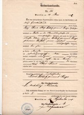 3x Geburtsurkunde von 1902 - Ausfertigung 1908 Berlin mit Stempel, 1899 und 1902