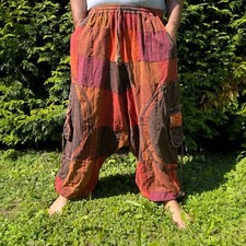 Haremshose Patchwork Goa Ali Baba Hippie Festival Hose, Pluderhose, Unisex Hose
