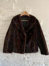 Nerzjacke  Dunkel Braun Gr