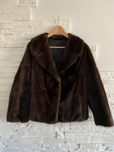 Nerzjacke dunkel braun gr - nerzjacke,