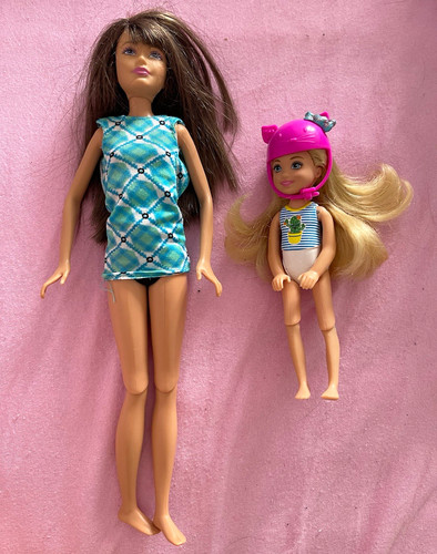 Barbie modepuppe set - 2x, groß