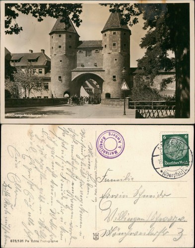 Ansichtskarte amberg nabburger - ansichtskarte,