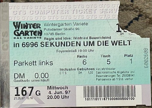 Berlin wintergarten 1997 - berlin, 4.6.1997
