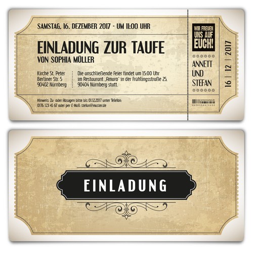 Taufe einladungskarten - taufe,