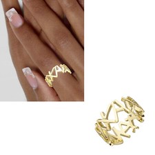 Damen ring breit - 585, gold