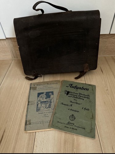 Antiker schulranzen leder - schulranzen,