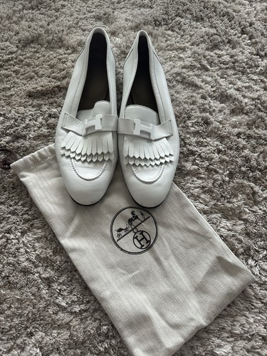Hermès schuhe loafer weiß - hermès,