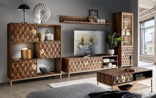 Wohnwand anbauwand massivholz - wohnwand,