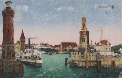 Alte ansichtskarte lindau - ansichtskarte,
