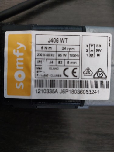 Somfy j406wt 6mm 24rpm - 6mm,