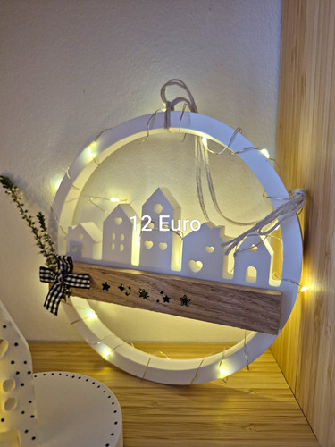 Dekoring rund aus holz - rund, in