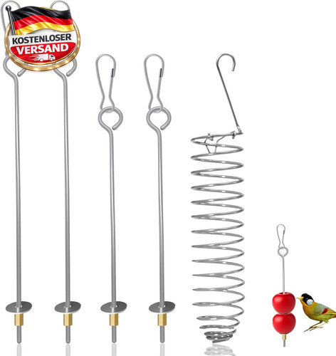 Vogelspieße edelstahl set - edelstahl,
