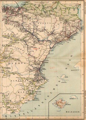 Karte spanien und portugal - karte.,