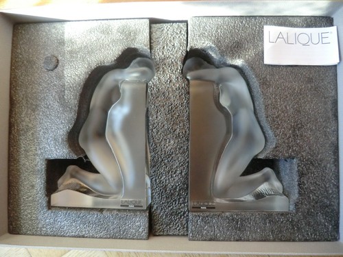 Kristall lalique buchstützen - kristall,