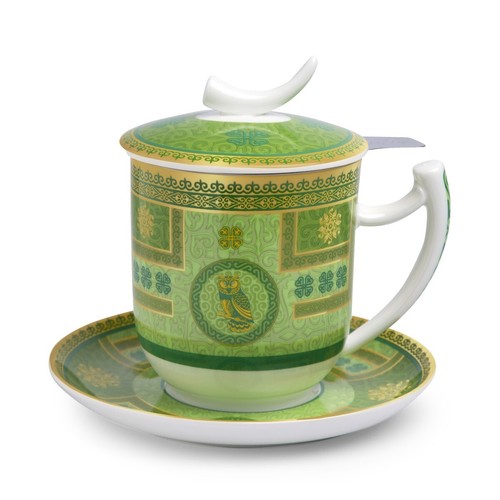 Teetasse mit sieb und deckel - teetasse,