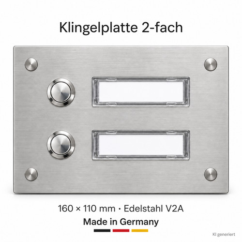 Klingelplatte edelstahl 6 - klingelplatte,