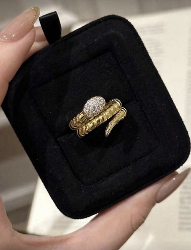 Vintage gold coiled - coiled, ring