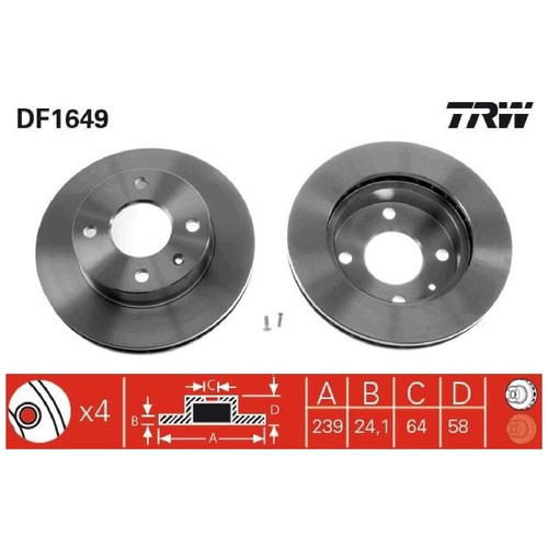 Bremsscheibe vorne für - 2x, tvr