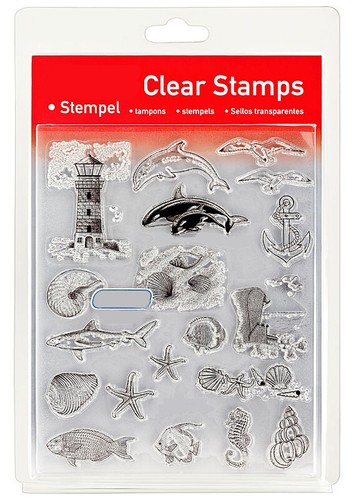 Clear stamp set meer - -, +