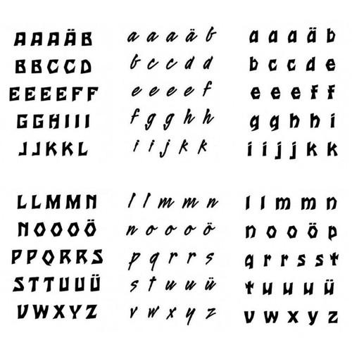 Stempel alphabet buchstaben - alphabet,