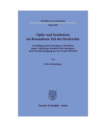 Opfer und institution - und,